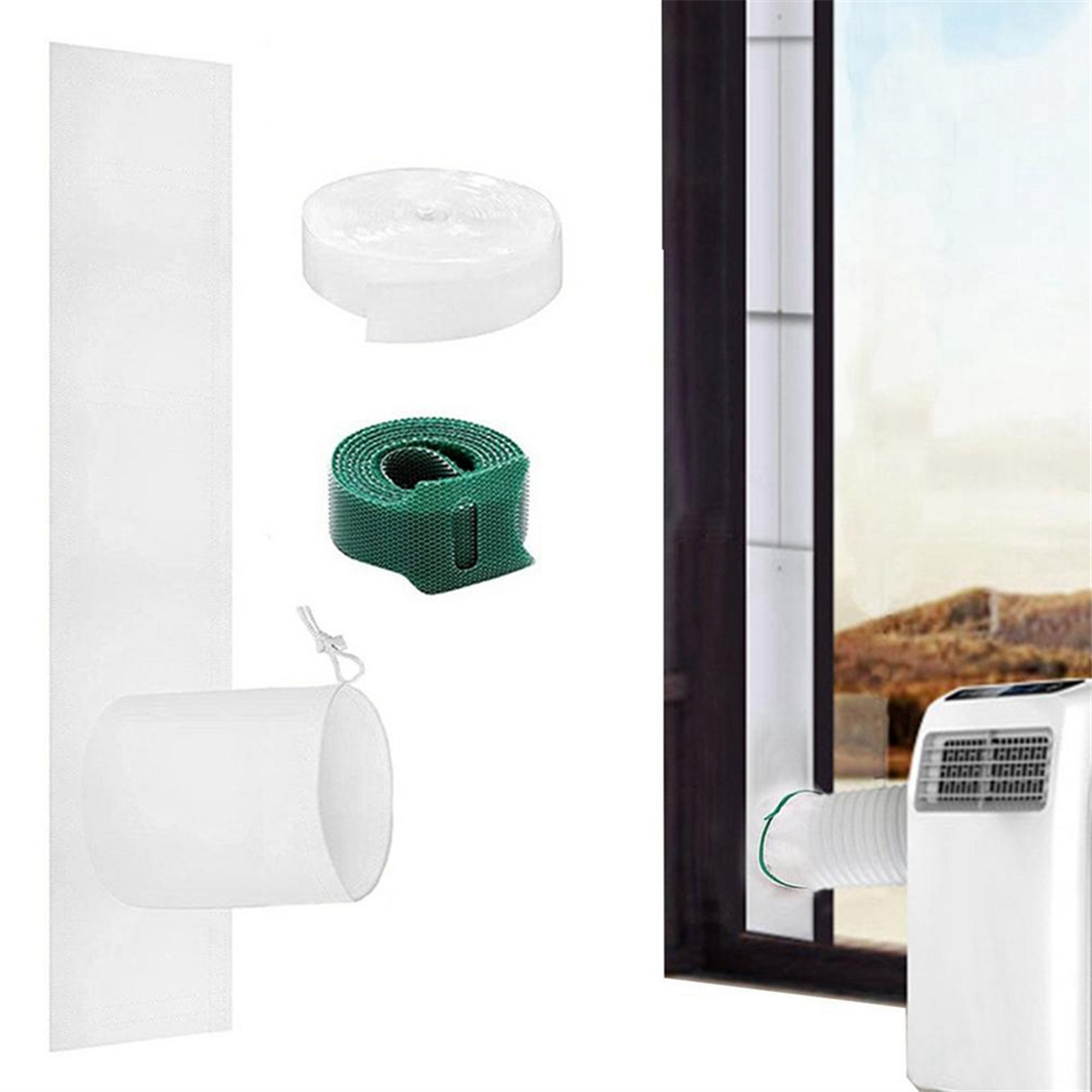 Airconditioner Raamafdichtingsset Draagbare Airconditioner Kantelbare Hellende Afdekking Raam Airconditioner Uitlaatdoek