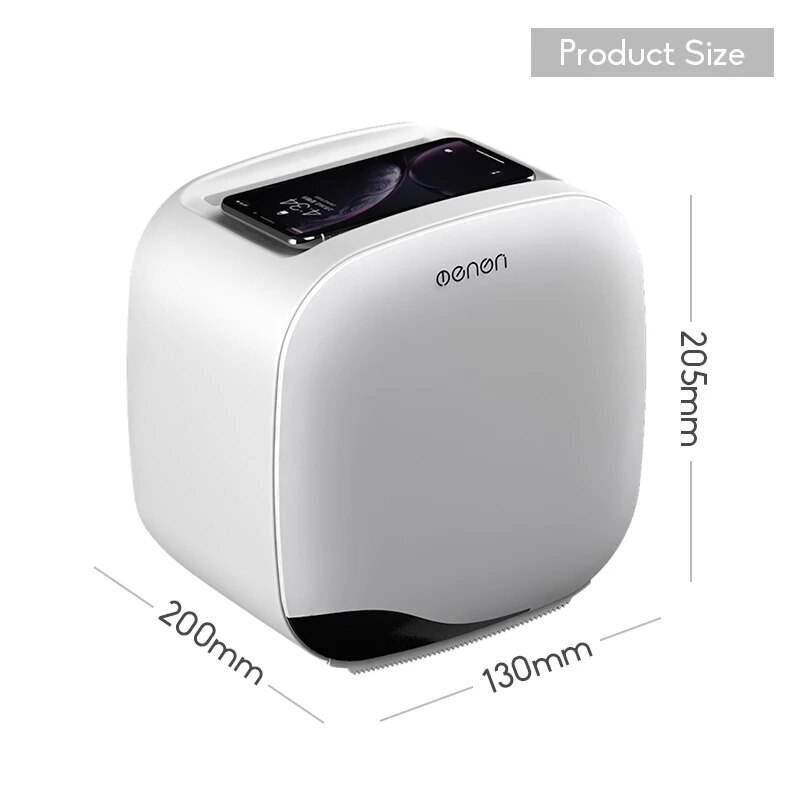 Toilet Paper Holder Waterproof Wall Mount Shelf Tissue Box Toilet Paper Tray Roll Paper Tube Bathroom Storage Box Organizer