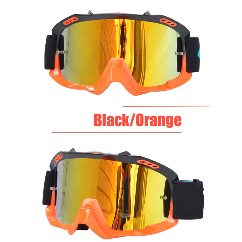 Gafas de sol de Motocross para hombre y mujer, lentes de sol para Motocross, todoterreno, motociclista, para exteriores, casco de motocicleta, lentes gratis + bolsa: E