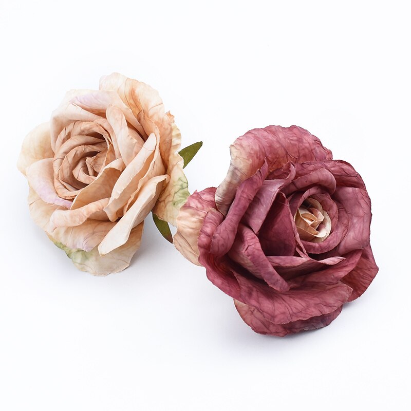 3 st heminredningstillbehör dekorativa blommor kransar rosor blomma vägg diy box brud handled blomma konstgjorda blommor