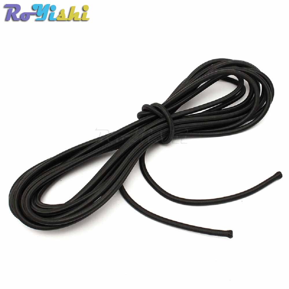 1pc Meters Strong Elastic Cord per Bungee Rope Shock Cord Tie Down Creazione di gioielli artigianali fai da te, Tende da campeggio Borse Borse da viaggio Ombrelloni da spiaggia(5mm*10M-Black