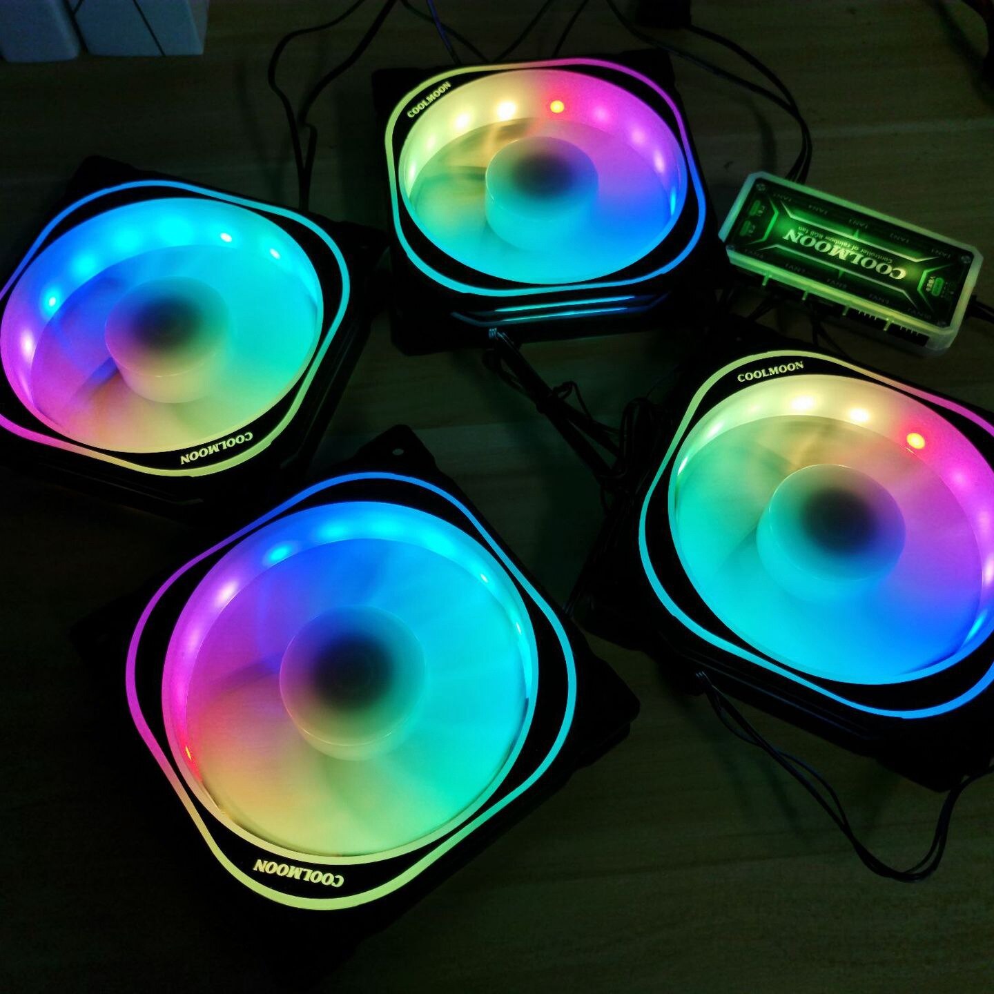 COOLMOON Remote RGB Lighting Music Controller Chis Fan Desktop Computer Chis Fan Controller RF Remote Control