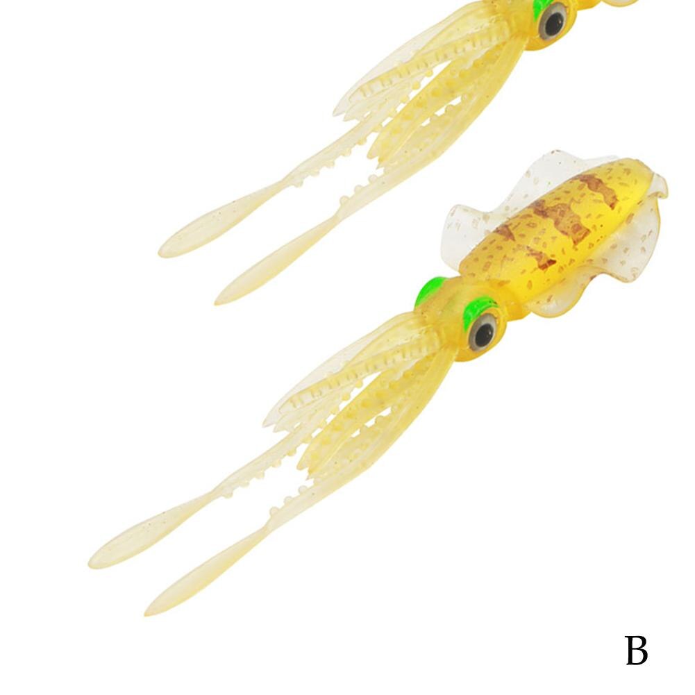 Vissen zachte lokaas 10g 120mm lichtgevende/uv inktvis vissen 5 octopus lokaas aas kiezen voor zee tot soorten vissen  c7 j 3: B