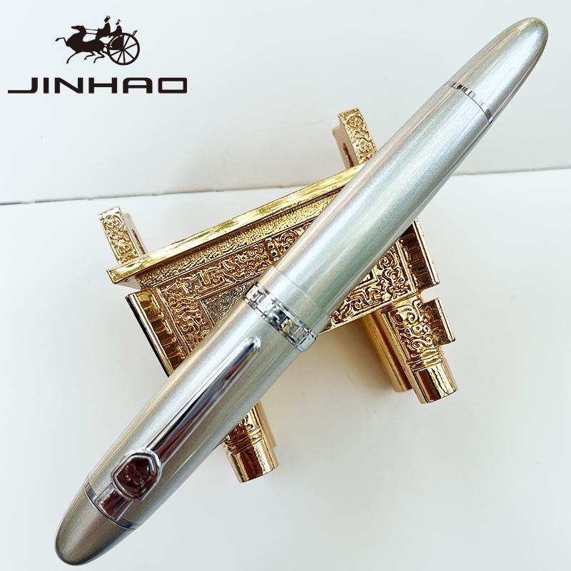 Jinhao 159 Rollerball Pen met grote cilinder en gouden clip Glad schrijven voor relatiegeschenk (zwarte inkt): Licht Geel