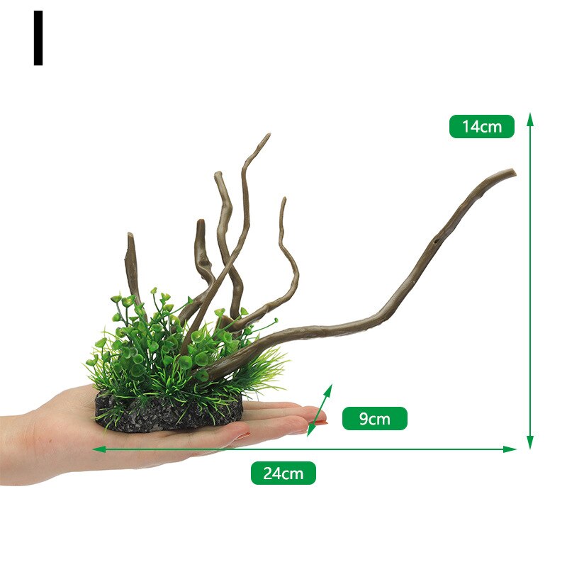 Kunstplanten Aquarium Decor Simulatie Water Grenen Onkruid Bekijken Ornament Plant Aquarium Landschapsarchitectuur Aquarium Gras Decor: I