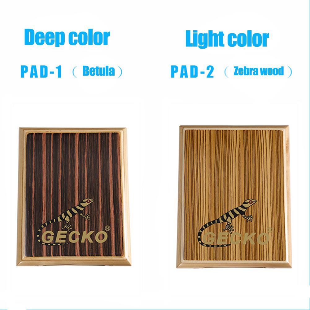 GECKO Cajon tambour voyage boîte compacte tambour en bois main plate tambour Instrument à Percussion avec clé à molette sac de transport