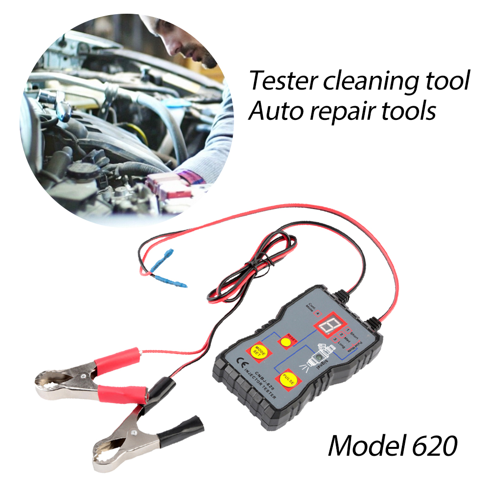 Fuel Injector Tester 12V 4 Pulse Modes Handheld Car Auto Vehicle Fuel Pressure System Diagnostic Scan Testing Cleaning Tool