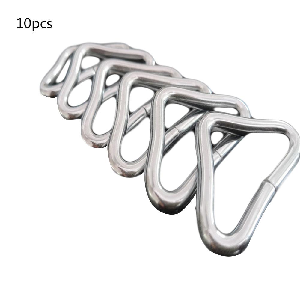 10PCS Pro Set Trampolin Springen Bett Bungee Bett Mesh Tuch Matratze Springen Tuch Eisen Schnalle Dreieck Ring