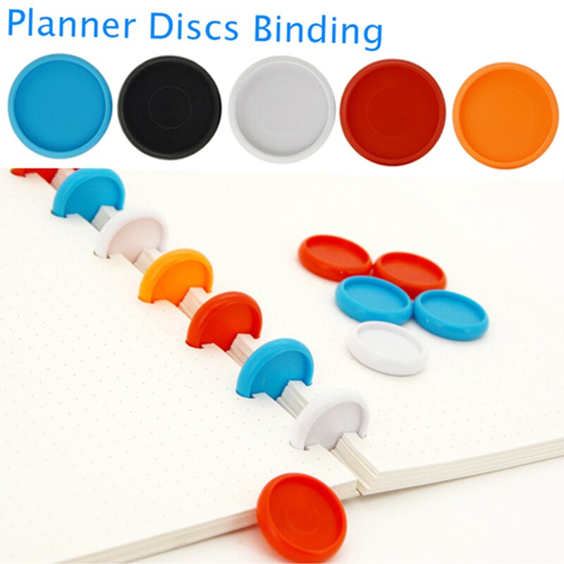 30Pcs 28Mm Kleurrijke Paddestoel Disc Binding Notebook Ringband Planner Bindier Disc Diy Losbladige Ringen Binding Kantoor levert