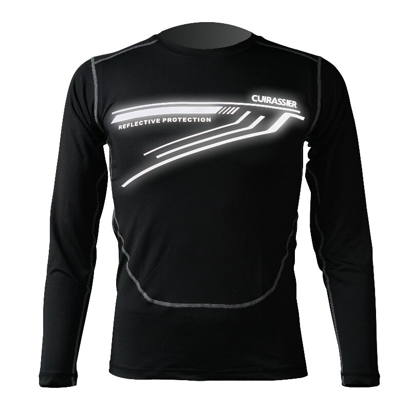 Cuirassier High Reflective LED Bright Quick Dry Underwear Motorcycle Skiing Armor Moisture absorption Winter Warm Shirts Men's: S