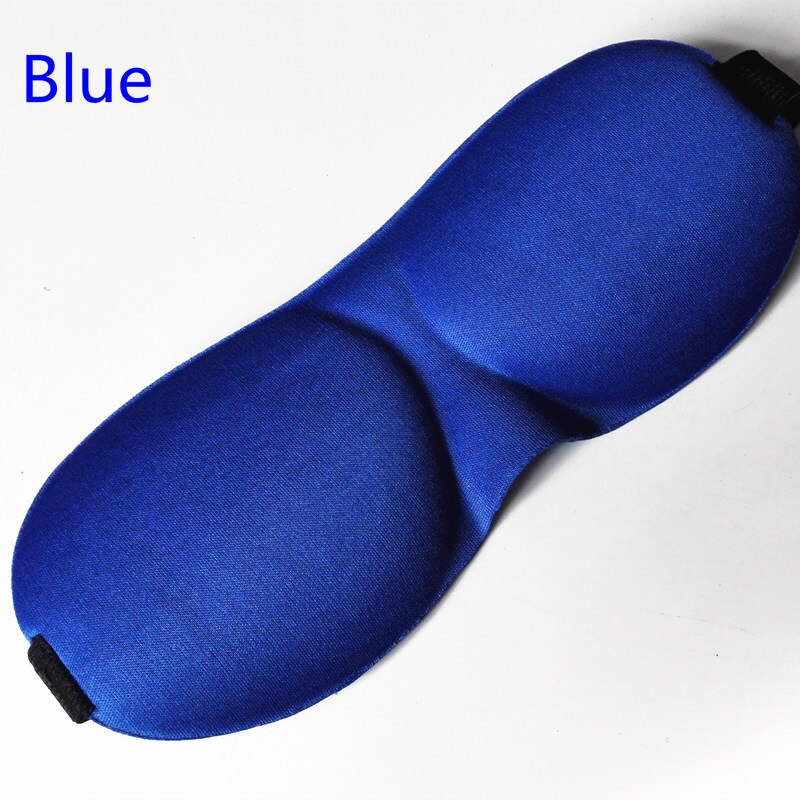 Øyemaske øyenskygge deksel skygge øyelapp kvinner menn myk bærbar blindfold reise øyelapp 1 stk 3d sovemaske naturlig sove: Blå