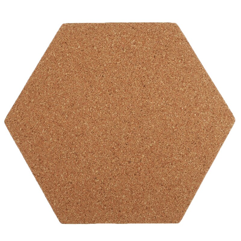 Kantoor Thuis Hout Foto Achtergrond Hexagon Stickers Zelfklevende Kurk Boord Tegels Muur Tekening Bulletin Boards