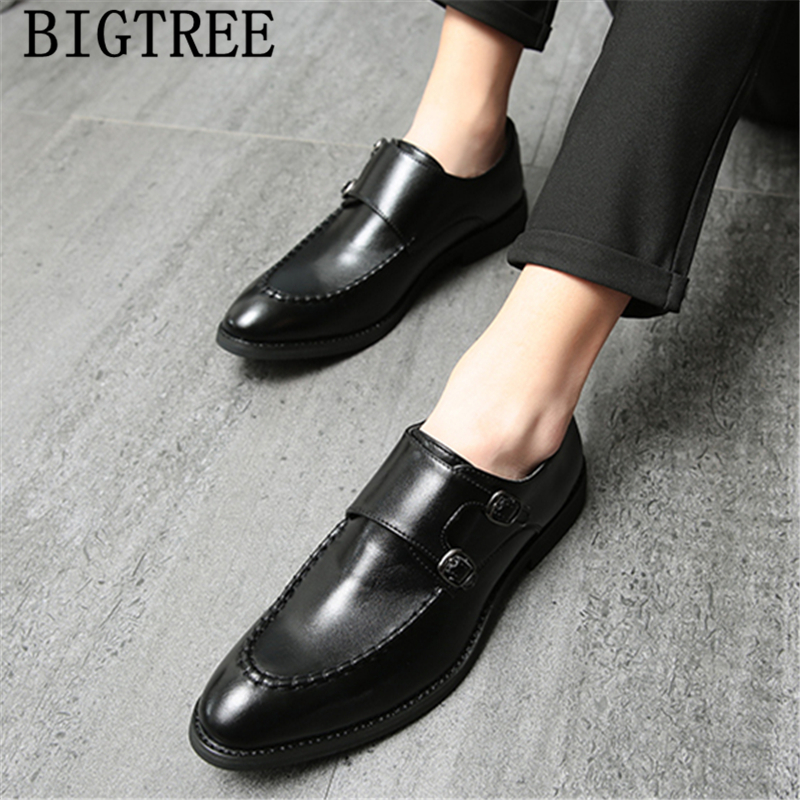 Zapatos con doble correa de monje, zapatos clásicos de lujo para hombre, zapatos formales de talla grande 46, vestido marrón, zapatos italianos de vestir para hombre, zapatos de cuero