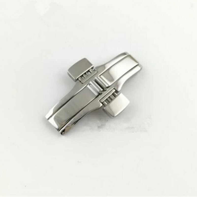 6mm 316L Metal Watch Band Buckle 6mm Watchband Strap Silver Stainless Steel Clasp Butterfly Button Accessories