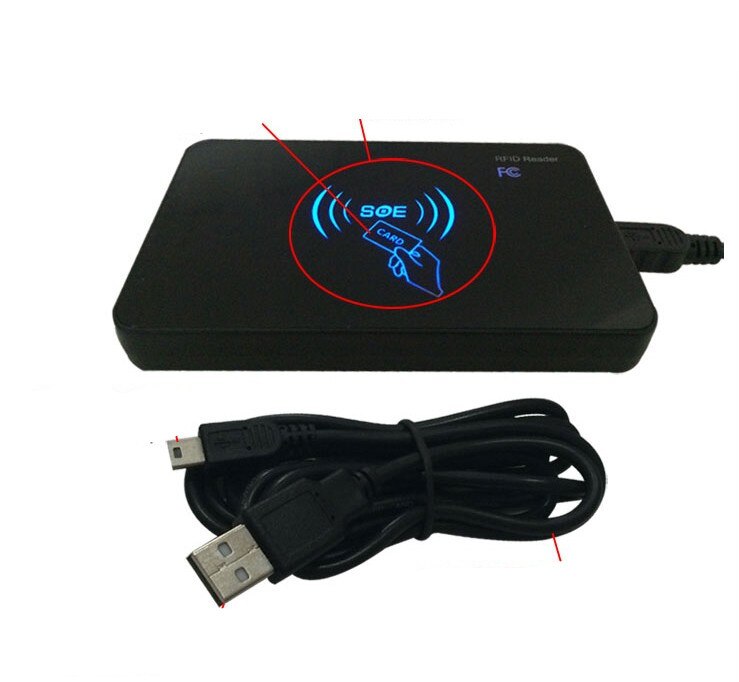LED indicator 125Khz RFID Reader EM4100 USB Proximity Sensor Smart Card Reader