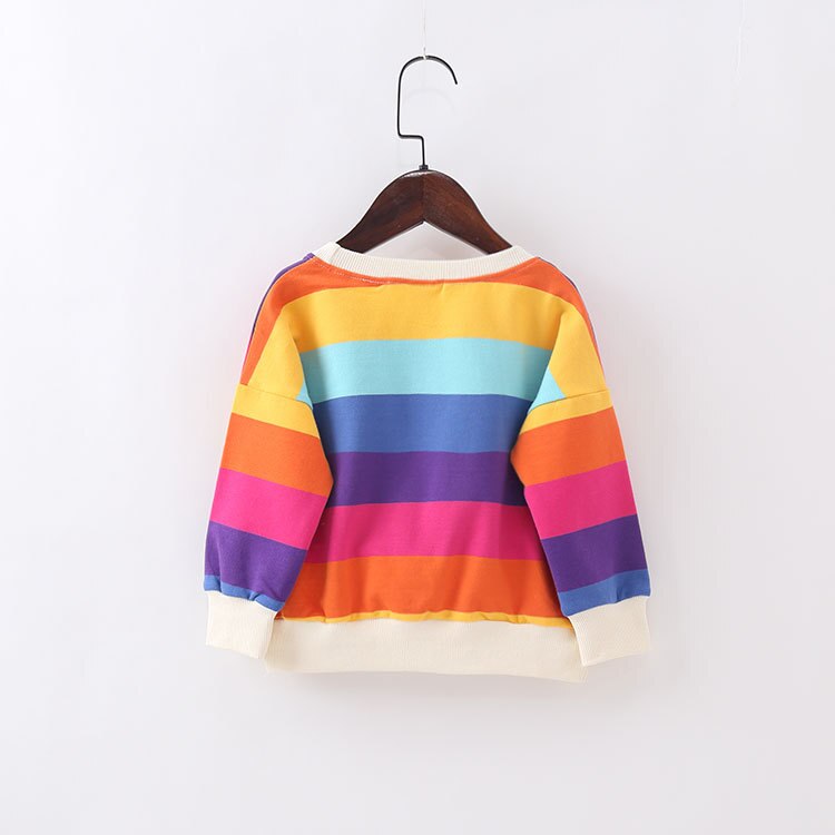 1-6 ans coton bébé garçons filles T-shirt vêtements à manches longues arc-en-ciel chemises printemps hiver enfant garçon fille vêtements Blouse hauts