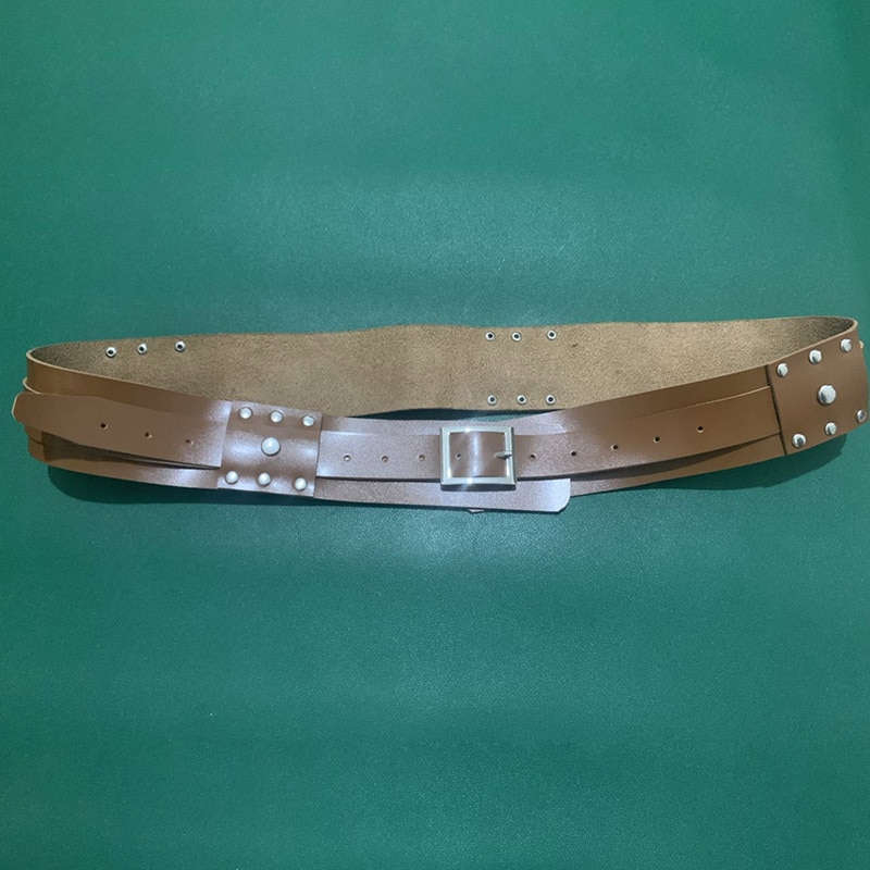 Medieval Renaissance Double Layered Warrior Hero Belt For Dagorhir Battle Games Larp Viking Costume Cosplay Accessory Men Women