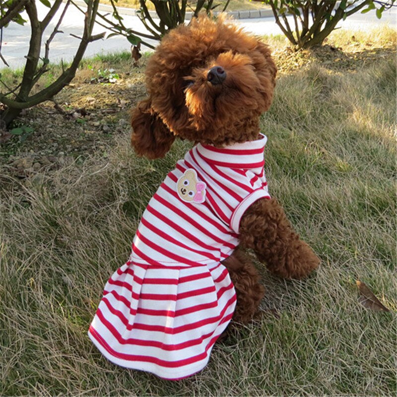 Small Dogs Dresses Stripe Wedding Princess Skirt Clothing For Pets Party Dress Tutu Cats Dogs Clothes Cute cappotto cane