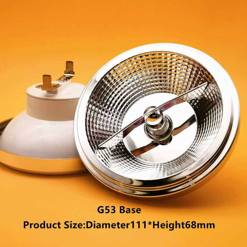Lampe LED AR111 à intensité variable, 15W 220V 12V GU10 G53, lampes halogènes de remplacement, ampoules LED Downlight ES111, projecteur COB blanc