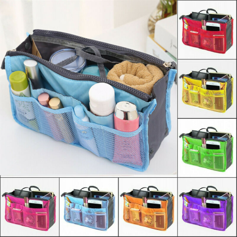 Handtas Organizer Insert Liner Rits Reistas Cosmetische Zakken Organisator Grote Portemonnee Dames Cosmetische