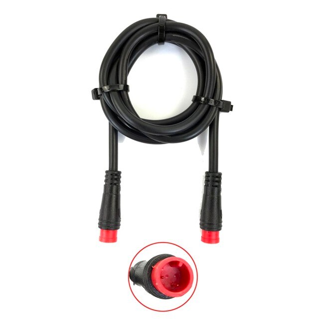 2/3/4/5 Pin Kabel Ebike Display Connector Waterdichte Connector Signaallijn 80Cm Elektrische Fiets Display Extension kabel Connector: 2pin Male