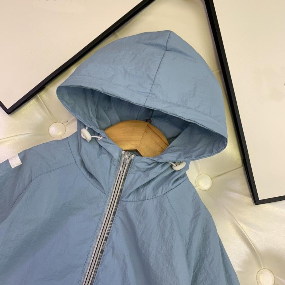 B2117 kinderkleding letters windjack jongen meisje waterdichte capuchon zonnebrandcrème lichtgewicht jas mesh voering