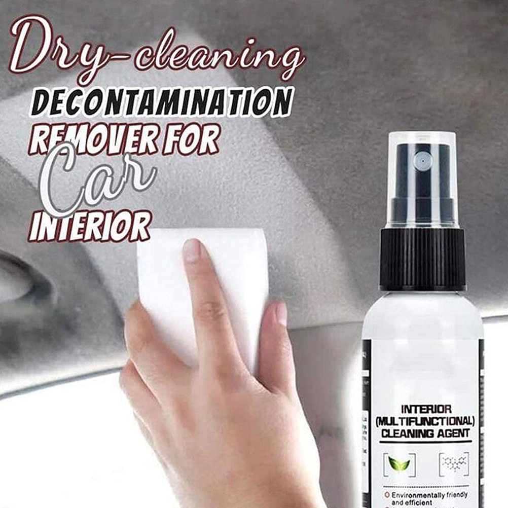 50ml Car Interior Cleaning Foam Dry Cleaner Panel Dashboard Home Sofa Stains Dust Remover Seat Leather Care Auto Detailing
