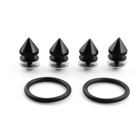 Juego de JDM-1 Universal para coche, tapas de escotilla de parachoques delantero, tornillos de liberación rápida, Tuercas de aleación de aluminio para la mayoría de los coches y camiones: Black