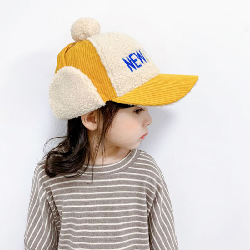 Doitbest snapback hat barn drenge piger baseball kasketter hip hop kasket york bogstaver vinter varme børn solhatte børn øreklap kasket