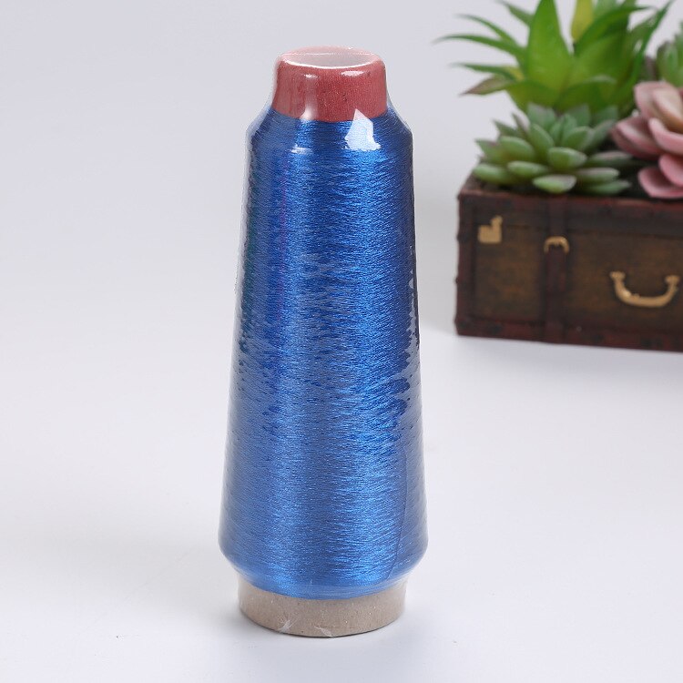 Polyester Sewing Thread Bright Silk Gold Thread Silver Thread Computer Embroidery Cross Stitch Diy3600m Volume: blue