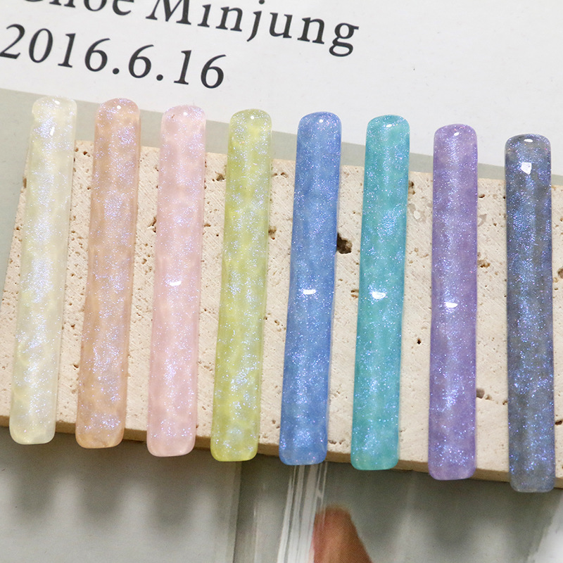 5 stücke verträumt sternenklar Himmel funkeln pulver holprigen lange streifen diy ohrringe haarnadel harz Flache Rückseite Cabochon Für DIY Schmuck, der