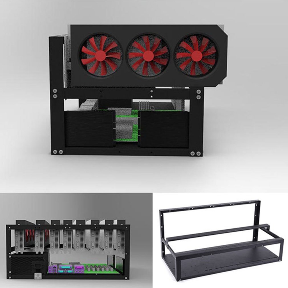 6 GPU Open-pit Mining Machine Frame Case Mining Coin Ring Support Bracket Case Frame Transfer Mining Rack