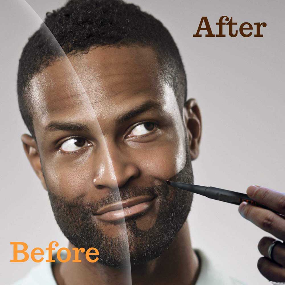 Baard Pen Mannen Kapper Potlood En Borstel Mannelijke Snor Reparatie Vorm Effectieve Verbeteren Gezichtshaar Waterdichte Proof Zweet Styling