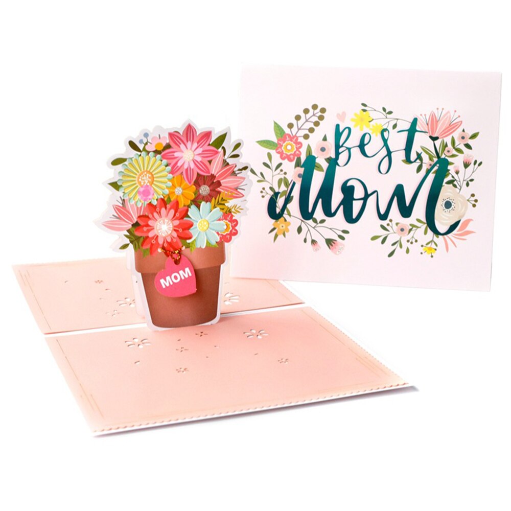 3D Pop-Up Cards Birthday Card for Mom Kids Wife Husband Birthday Cake Greeting Card Postcards Card with Envelope Stickers