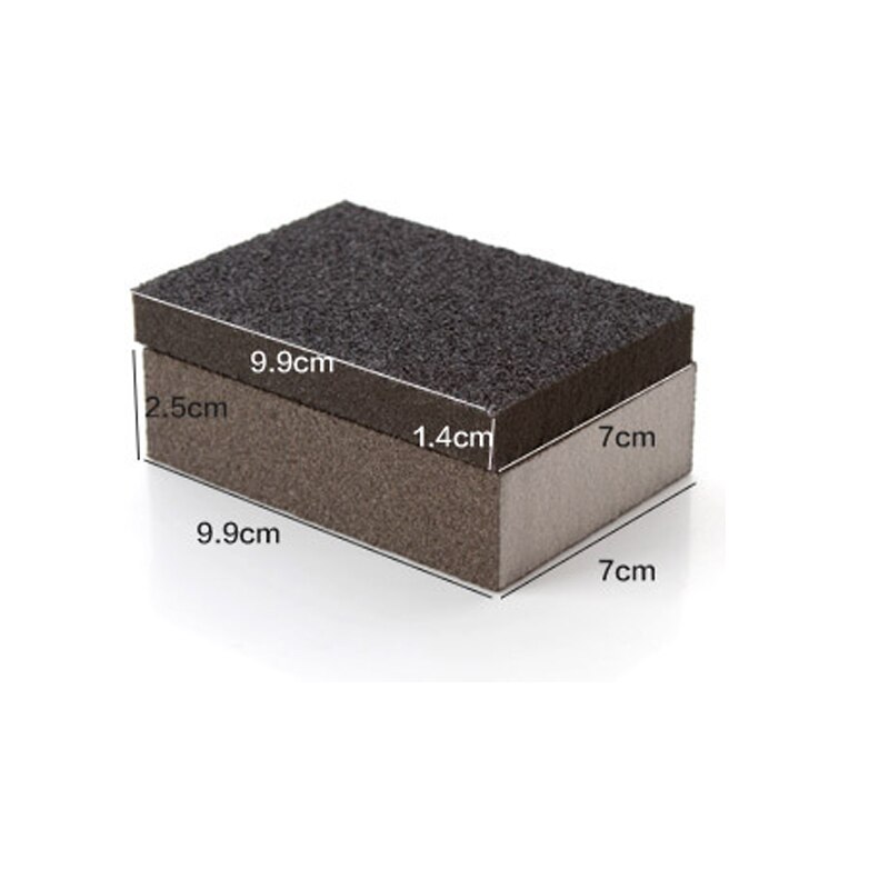 Emery zand blok Ontkalken schoon keuken magie gebruiken om de bodem van de pot met een fijn zand spons keuken