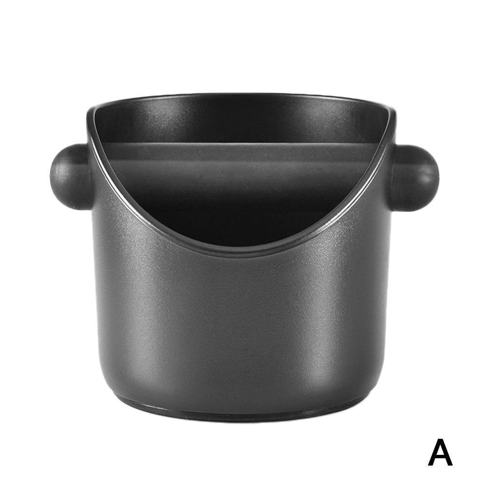 3 kleuren koffieklopper doos schokabsorberende container koffiedik handvat koffie klop espresso met grind afvalbak  i9 d 9: Zwart