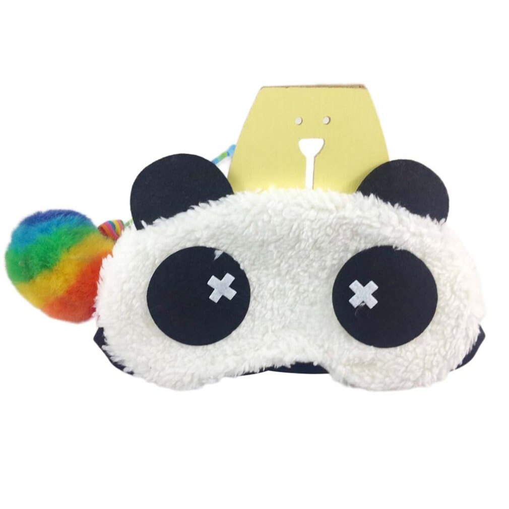 1PCS Nap Eye Shade Cartoon Blindfold Sleep Eyes Cover Travel Rest Patch Blinder Cute Panda Sleeping Eye Mask: F