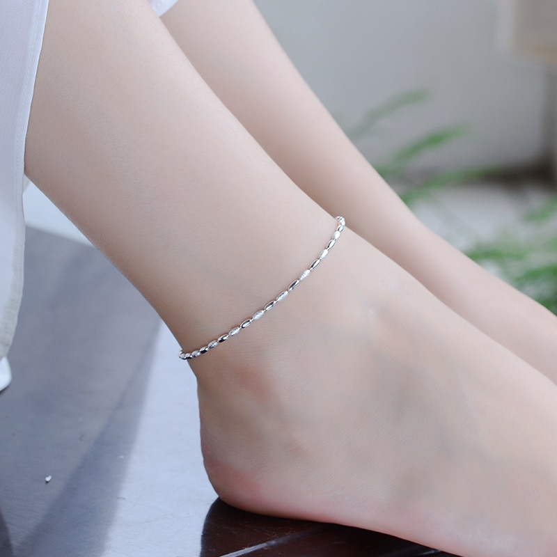 Everoyal Female Sterling Silver Anklets For Women Jewelry Charm Silver Bracelets Girl Birthday Party Accessories Female Summer