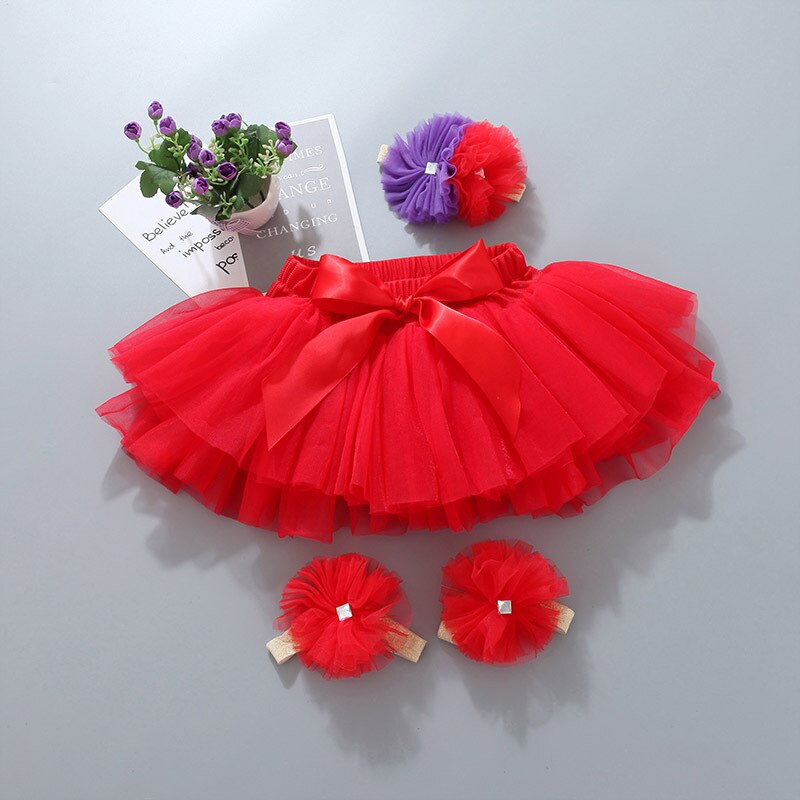 Zomer Baby Kleding Tutu Geplooide Rok Kinderen Rok Europese Amerikaanse Kinderkleding Culottes Tutu Rok Voor Baby Meisje: red / 6-12M