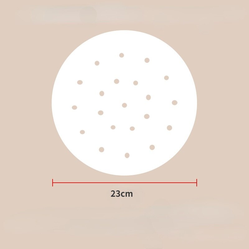 Papier de cuisson antiadhésif jetable pour friteuse à Air, 50 pièces, 18/19/20/21/22/23cm, ustensiles de cuisine: 50PCS-23cm-With Hole
