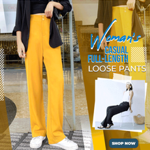 Pantalones holgados informales para mujer, largos