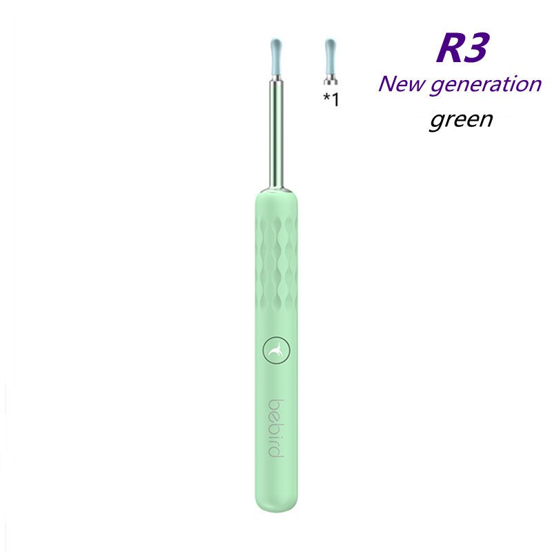 Bebird R1 visual ear pick wireless wifi smart waterproof ear pick ear cleaning endoscope earpick ear care earwax removal tool: R3 green