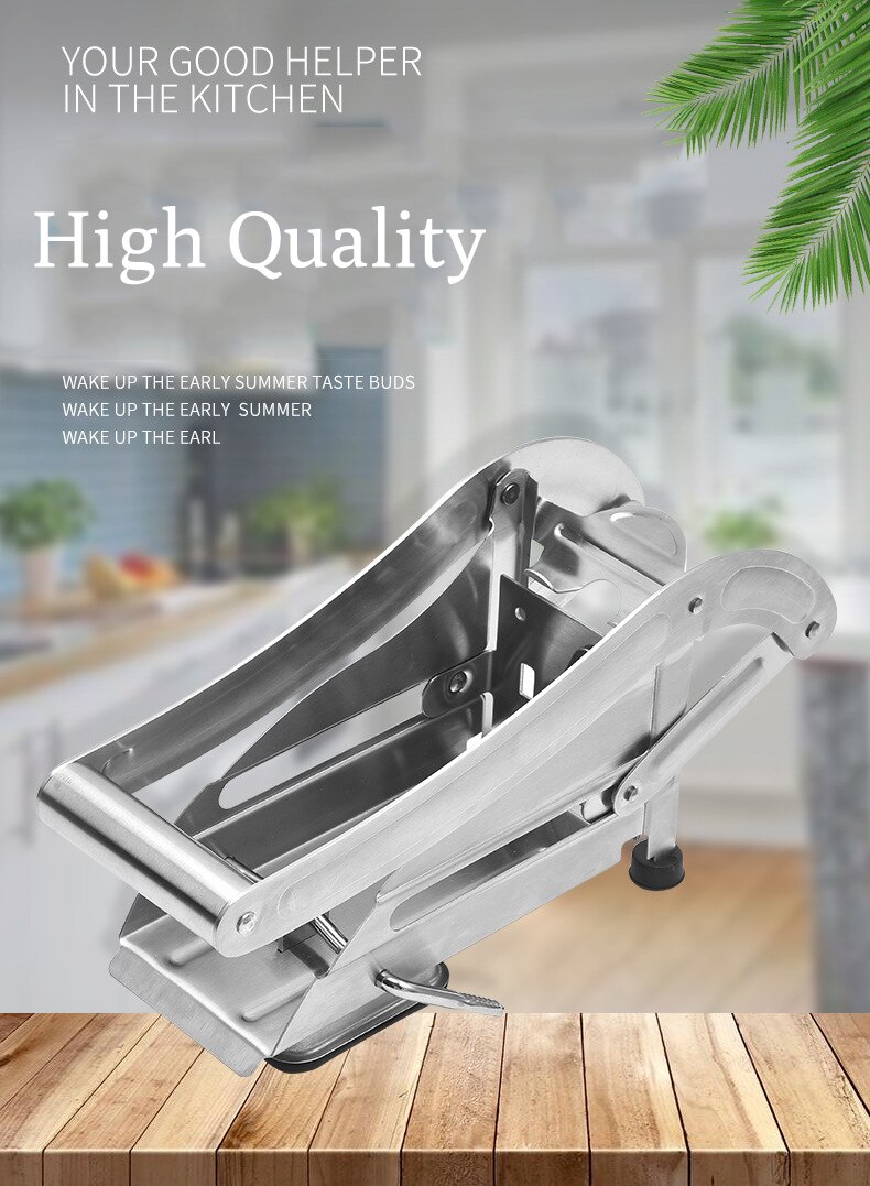 Hand Pressure French Fries Cutter Stainless Steel French Fry Potato Cutter Slicer Chipper For Cucumber Vegetables Carrot