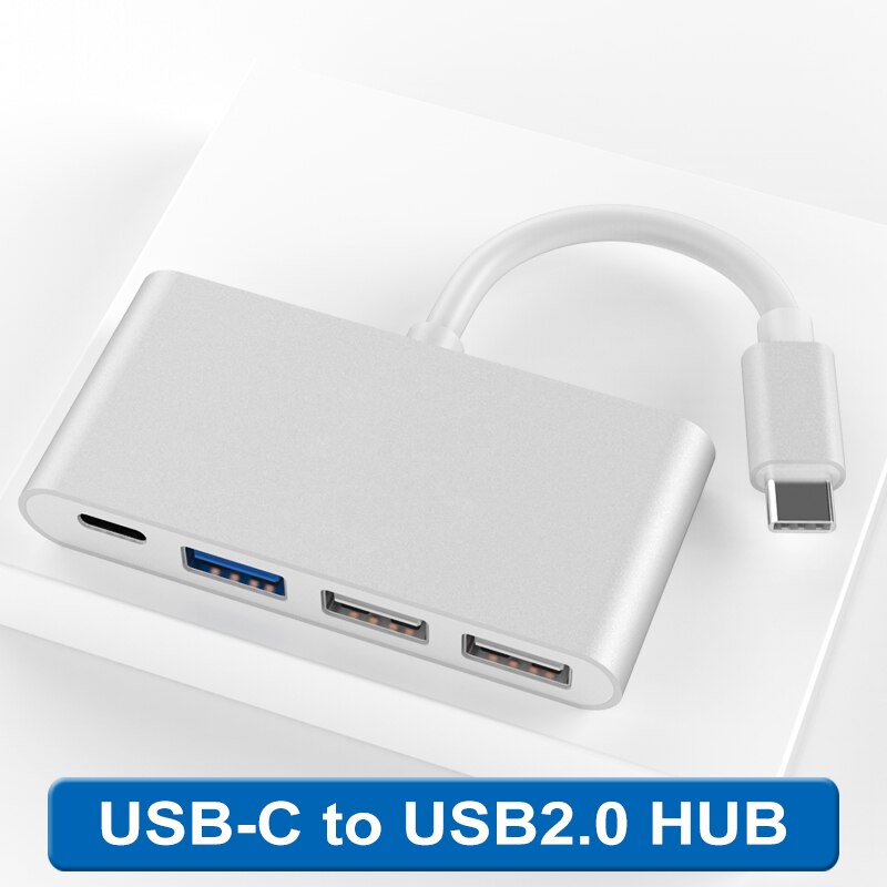 High speed HUB Type-C 4 In 1 USB2.0 With PD Fast Charging Data Transmission