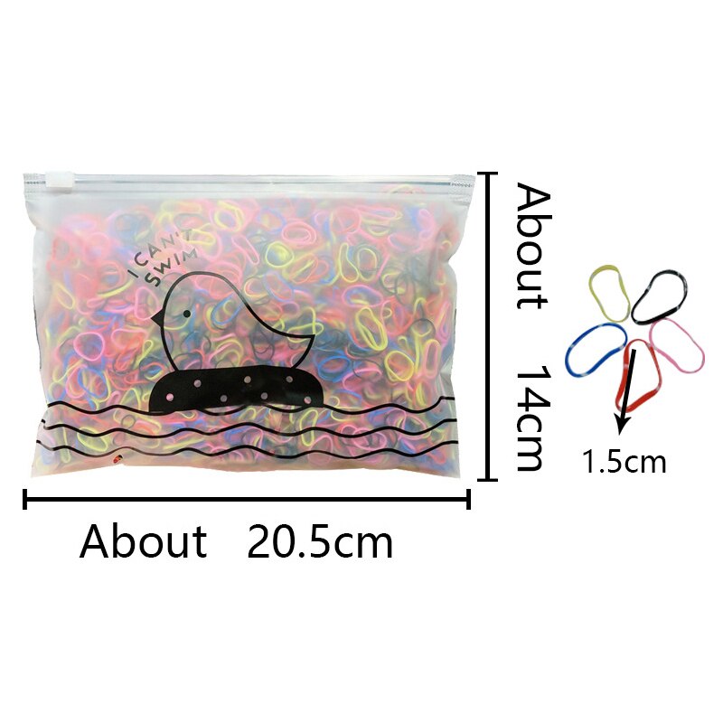 Bande caoutchouc élastique jetable pour enfants | 1000 pièces/lot, bracelet de cheveux pour enfants, gomme scrunie pour accessoires cheveux