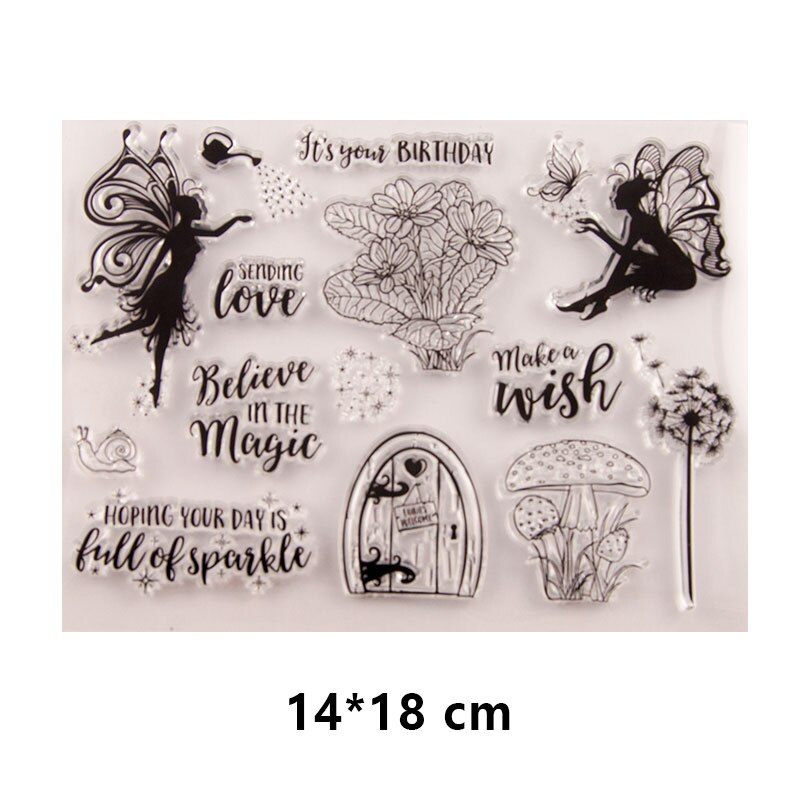 Fairies Plants Tree Branch Clear Stamps for DIY Sc... – Grandado