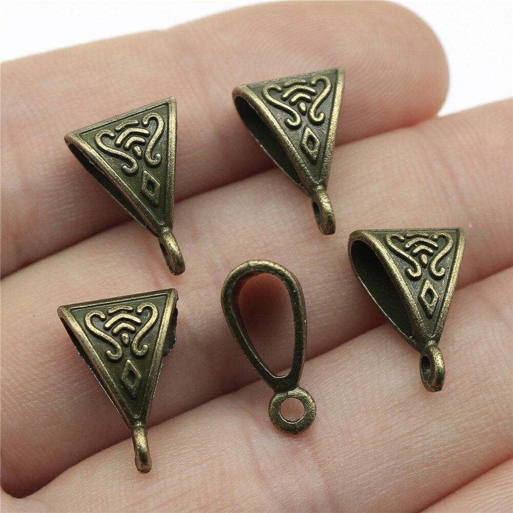 20 stücke Anschluss Bail Perlen Charme Antike Bronze Farbe Bail Perlen Charms Anhänger Stecker Bail Perlen Bezaubert Machen Schmuck: A12815-16x10mm