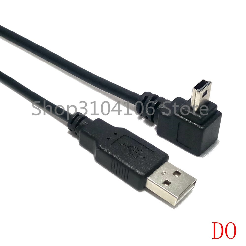 USB 2.0 Male to Mini USB B Type 5pin 90 Degree Up & Down & Left & Right Angled Male Data Cable 0.25m/0.5m: DO / 50CM