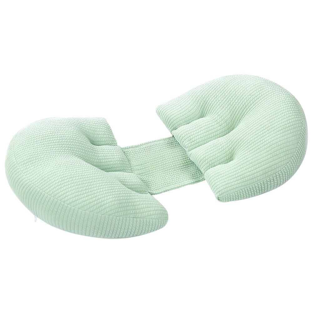 Pregnancy Pillow Side Sleeping Cotton Pillow Pregnancy Washable Stomach Lift Pillow Side Sleeper Maternity Belly Support Pillow: Green