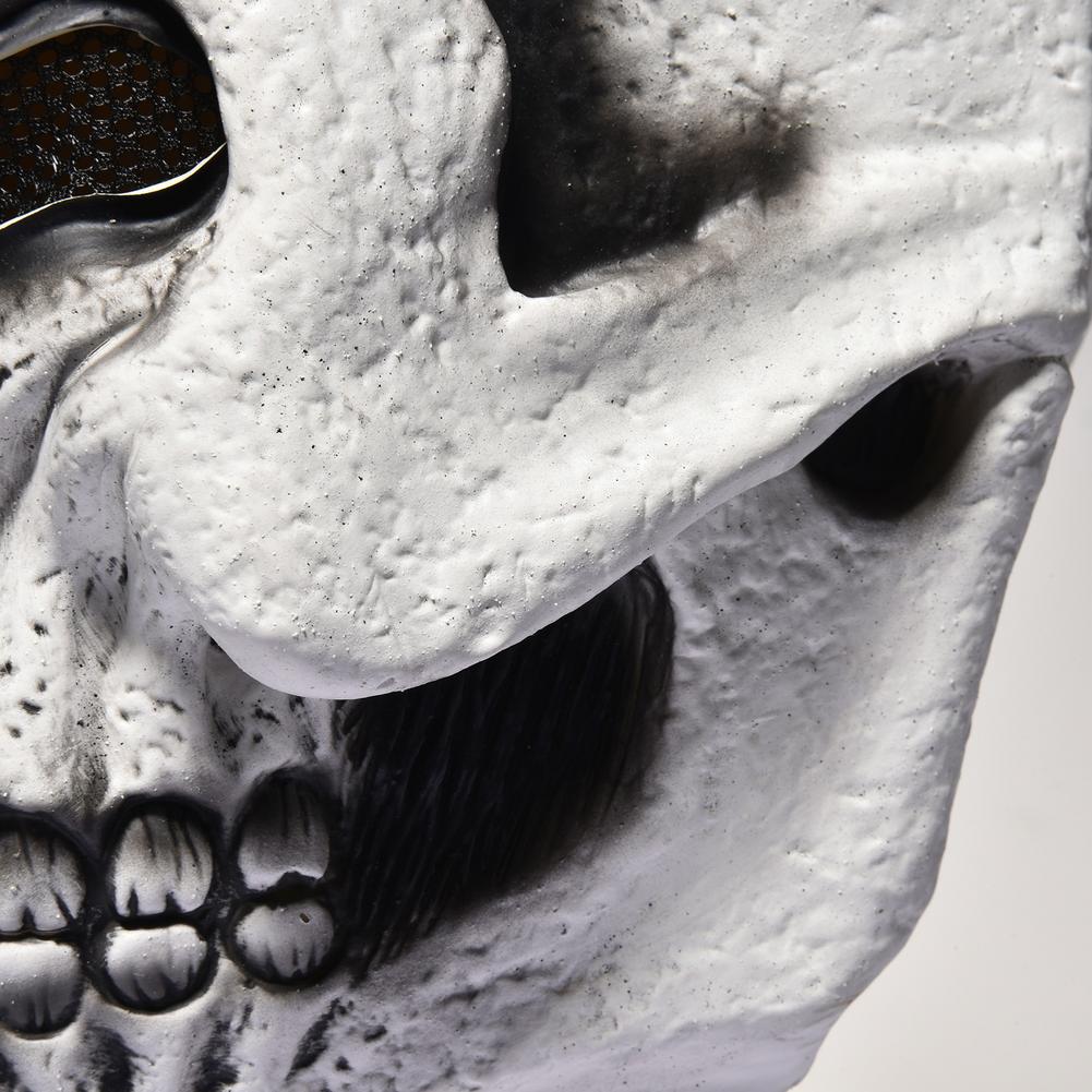 Máscara de calavera con cabeza de mandíbula móvil para Halloween, máscara de látex, mascarada de terror, tocado de esqueleto para Halloween, utilería de terror